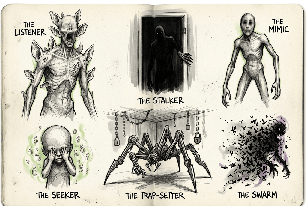 Dead Shift — Entity archetypes: enemy concepts from limbo zones