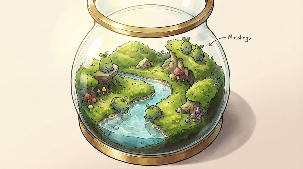 Top-down gameplay view — shaping terrain and watching emergent response