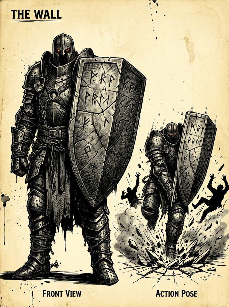 The Wall class concept art — heavy tank archetype.