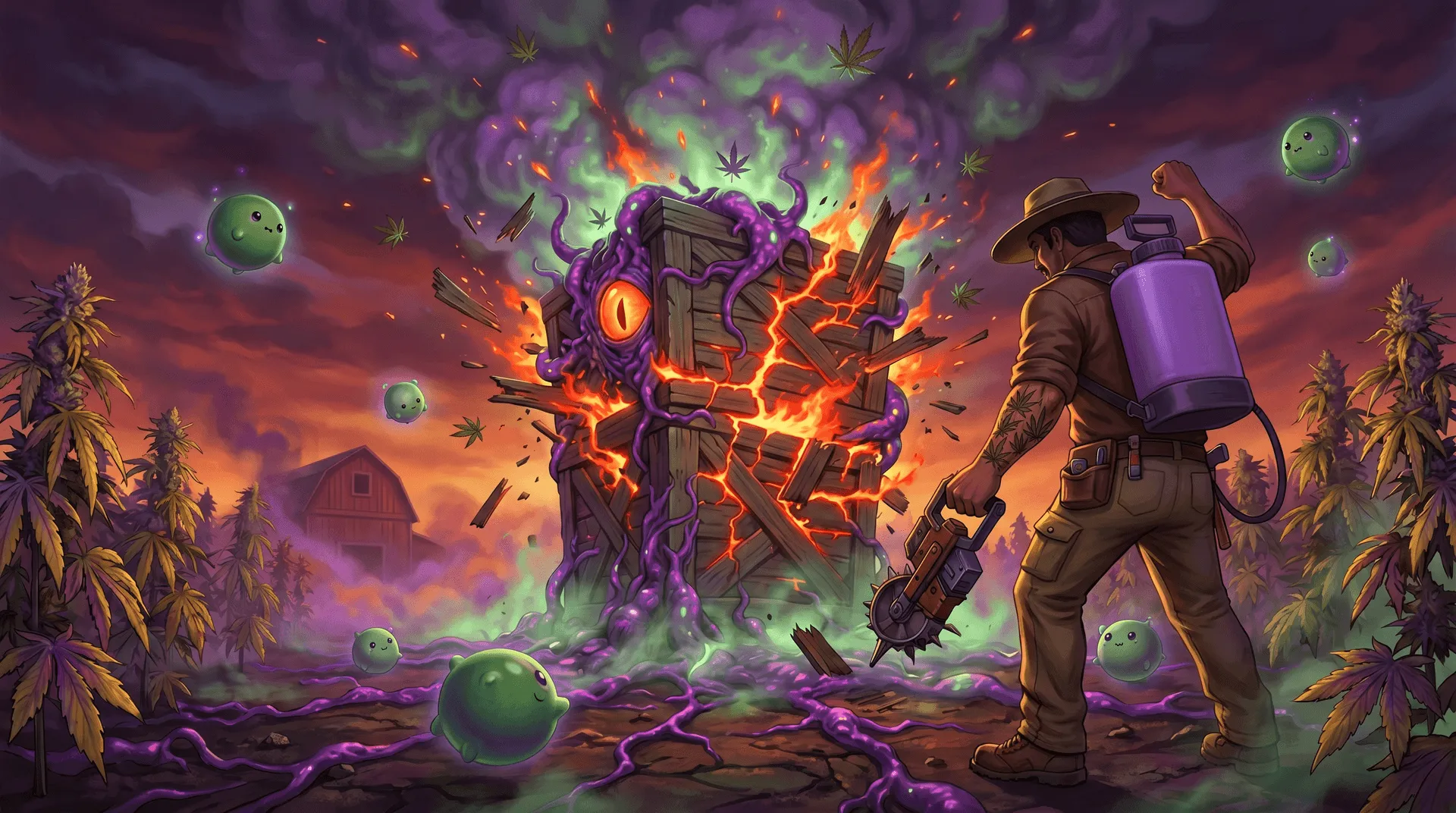 THC key art — hotbox moment