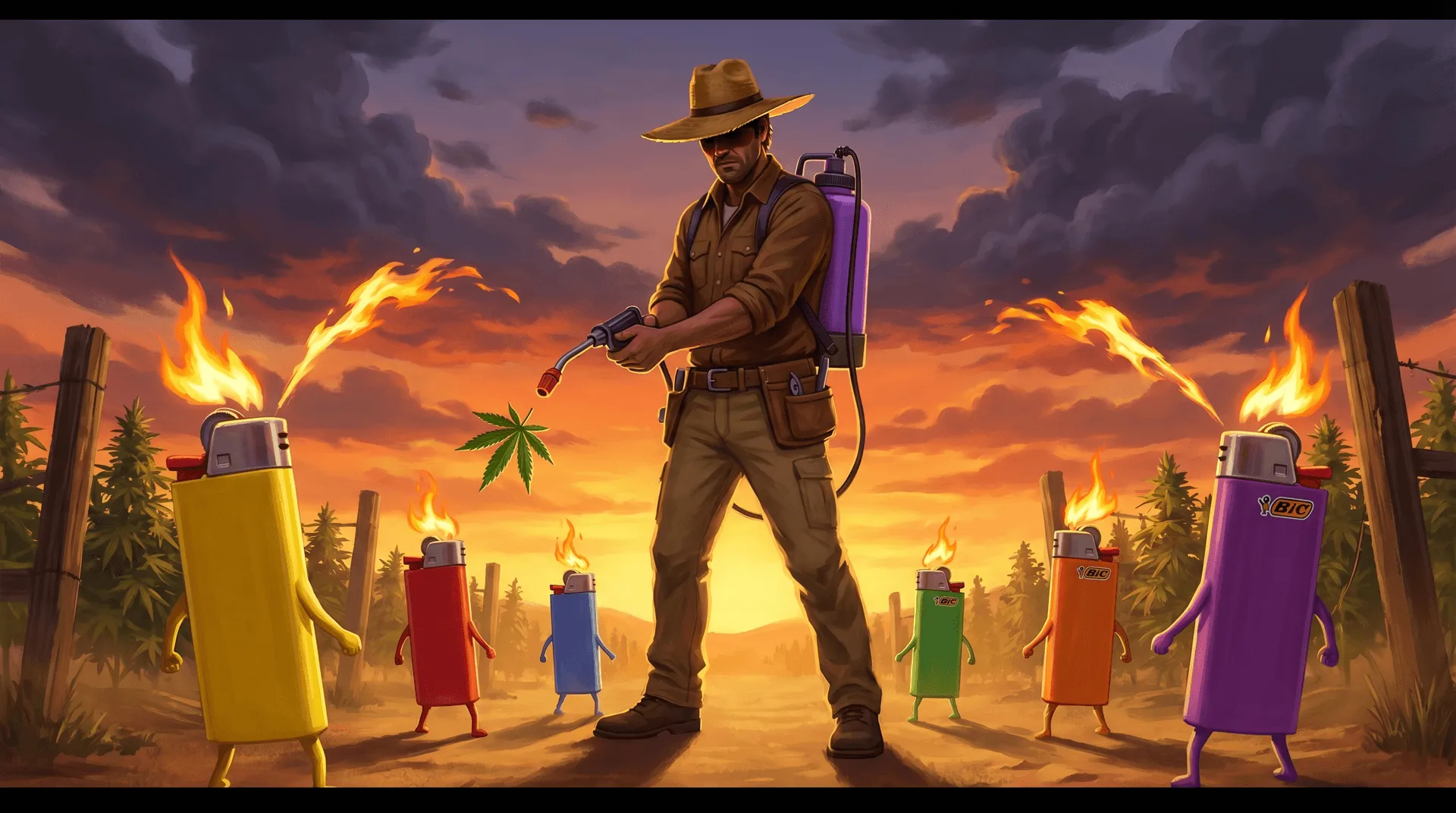 THC key art — lighter standoff